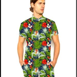 Romperjack birds of paradise Men’s romper Sz xxl